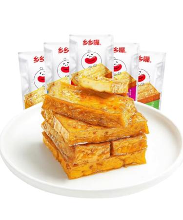 MKSDDF Dried tofu latiao latioa Chinese snacks Asian snacks dried tofu soy products spicy strips 20 g* 10 packs spicy flavor