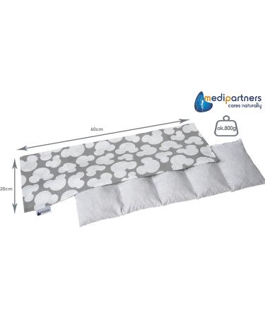 Medi Partners Cherry Core Pillow 60x20cm | 800g 100% Cotton | 5 Chambers Eco-Friendly Heat & Cold Therapy Pillow (Miki) - Buy Online on GoSupps.com