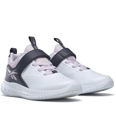 Reebok Girl's Rush Runner 4.0 Alt Sneakers - White/Pink/Navy - Size 2 UK Child - Buy Online on GoSupps.com