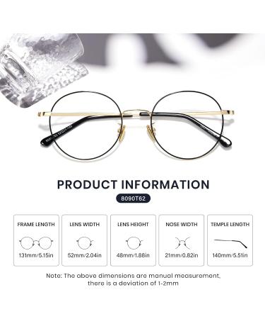 Cyxus Blue Light Filter Glasses - Round Vintage Retro Style for PC TV & Tablet - Unisex 01-4 Black - Buy Online on GoSupps.com