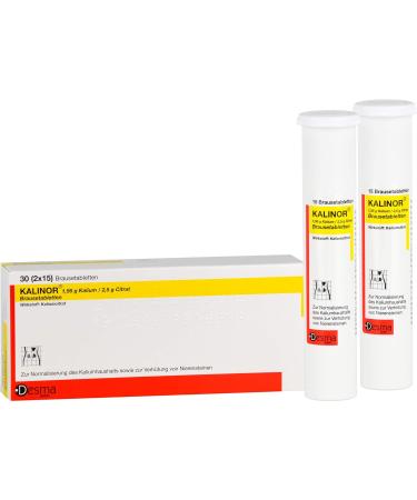 Kalinor Effervescent Tablets for Potassium Levels - 30 Tablets | International Shipping Available - Buy Online on GoSupps.com