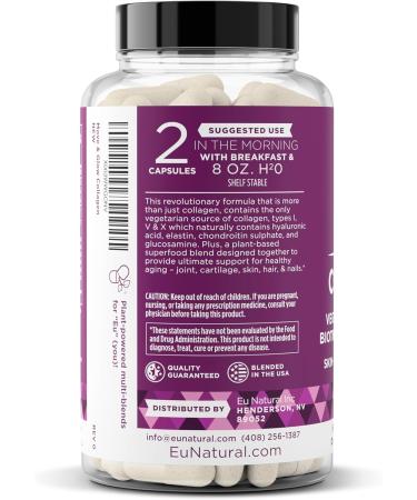 Move & Glow Collagen Pills for Women & Men Vegetarian Multi-Collagen (Type I-V-X) with 9 Plant-based Superfoods for Skin Health & Joint Support Biotin, Vitamin C, Vitamin E, 60 Vegetarian Capsules - Buy Online on GoSupps.com