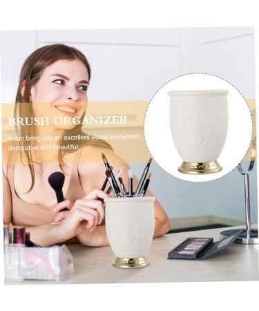 Mikinona Acrylic Organizer Embossed Brush Bucket Blush for Cheeks Pen Pot Brush Holder Brush Storage Cup Cosmetic Makeup Stand - Buy Online on GoSupps.com