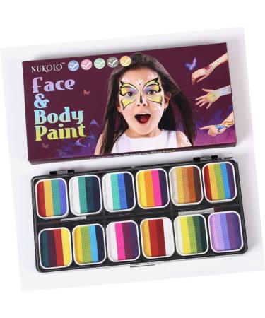 Ipetboom Rainbow Body Paint Set for Adults & Kids | Fluorescent Face Painting Makeup Kit | Water-Soluble Pigment Palette - Buy Online on GoSupps.com