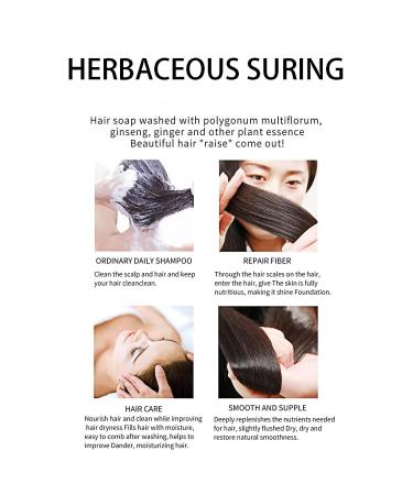 Ginger Hair Regrowth Shampoo Bar for Men & Women - 2Pcs | Hair Loss Treatment | Darkening Solid Shampoo Bar with Polygonum Multiflorum - Buy Online on GoSupps.com