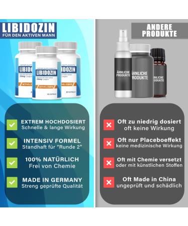 Buy LIBIDOZIN Extra Strong Capsules - Fast-Acting Male Booster with L-Arginine & Zinc - International Shipping Available - Buy Online on GoSupps.com