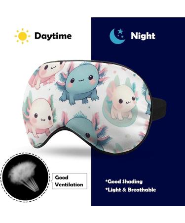 Cartoon Axolotl Sleeping Mask | Funny Soft Eye Mask with Adjustable Strap | Comfortable Eyeshade for Optimal Sleep - Buy Online on GoSupps.com