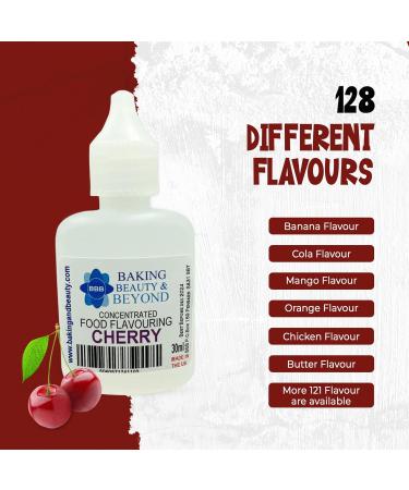 Baking Beauty and Beyond Concentrated Food Flavouring Oil - Dozen of Professional Quality Food Grade Flavouring Oil for Candy Making Baking Cooking Lip Balm and Lip Gloss - Cherry (50ml) - Buy Online on GoSupps.com
