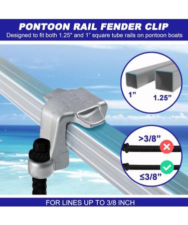4 Pack Pontoon Boat Square Rail Mount Fender Bumper Hanger/Adjuster/Clip for Docking - Buy Online on GoSupps.com