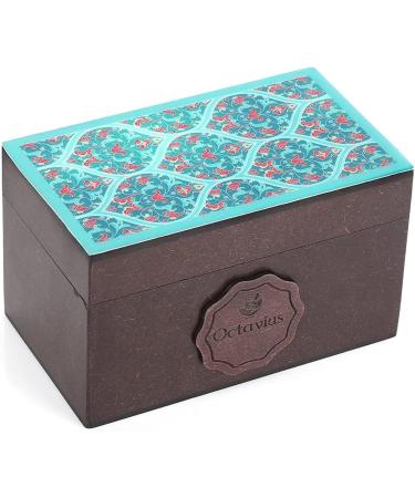 Octavius Assorted Tea Sampler Gift Set (6 Flavors 60 Tea Bags) | Black & Green Tea Sampler Pack | Tile Motif Design Wooden Tea Gift Set | Pack of 2 Black & Green Tea - 30TB Ornate (Pack of 2) - Buy Online on GoSupps.com