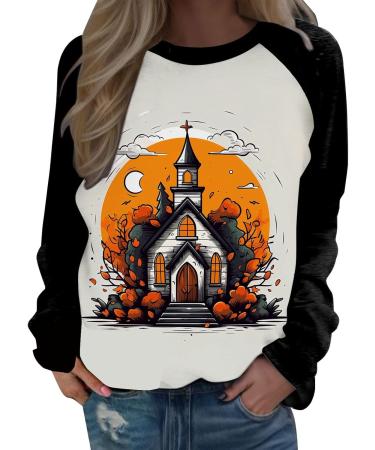 Halloween Costumes Printed Fashionable Casual Long Sleeved Zipper Round Neck Hoodies Knit Pullover Sweater for Black Large - Buy Online on GoSupps.com