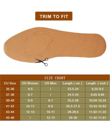 Men's Non-Slip Thin Leather Insoles for Boots and Dress Shoes - 3 Pairs (Size 8-9 Men/10-11 Women) - Carbon Odor-Eater Inserts - Buy Online on GoSupps.com