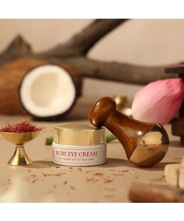 Ruby Ayurvedic Eye Cream 15ML - Anti-Dark Circles Pigmentation Wrinkles and Fine Lines Treatment - Ayurvedic Herbs Kumkumadi Oil Vegan and Natural - Art of Vedas - Buy Online on GoSupps.com