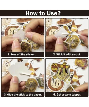 46-Piece Harry Magic Cake Topper Set | Birthday Decoration for Boys & Girls | Muffin Deco & Tortendeko for Magical Parties - Buy Online on GoSupps.com