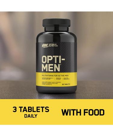 Optimum Nutrition Opti-Men Multivitamin for Men - 180 Capsules, Unflavoured | Vitamin D, C, B6 & Amino Acids | 60 Servings - Buy Online on GoSupps.com