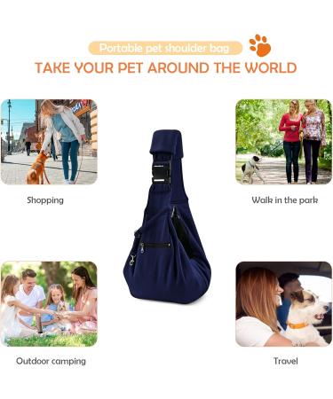 Breathable Dog Carrier Bag | Comfortable Pet Carrier for Small Dogs & Cats | Safer Transport with Adjustable Straps | Blue - Buy Online on GoSupps.com