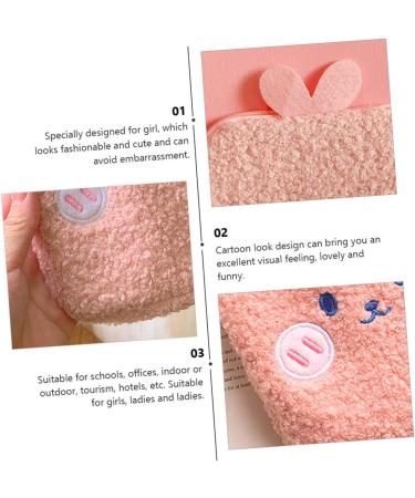 Cabilock Women's Mini Hygiene Bag - Plush Travel Bag for Menstrual Ties Diapers & Accessories | Fluffy Mint Handbag - Buy Online on GoSupps.com