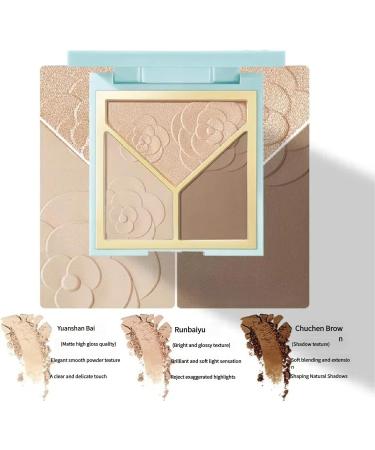  Meidimeijia 3D Highlighter & Contour Palette - Shimmer & Matte Powder for Face Sculpture Nose Contour Redness & Bronze - All-in-One Makeup Palette (01# Chocolate Milk) - Buy Online on GoSupps.com