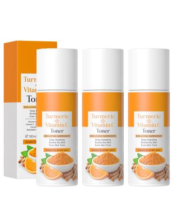YOENBG West Month 3-Pack Hydrating Vitamin C Turmeric Face and Neck Toners