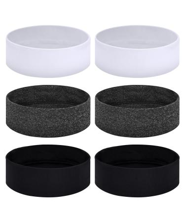 URAQT Sports Headband 6Pcs Elastic Head Bands Hairband Yoga Cotton Headbands Unisex Fitness Exercise Headwear Non-Slip Sweatband for Men and Women Sports Workout Running Cycling and Yoga 6pcs-Wide sport headband