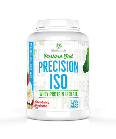 Precision ISO Strawberry Shortcake (2 LB) | 27g Whey Protein Isolate | Non-GMO | Sugar Free | 28 Servings