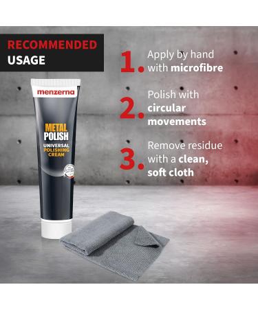 Menzerna Metal Polish - Universal Polishing Cream for Stainless Steel Aluminium Chrome Brass Copper Silver & Plastics - International Shipping Available - Buy Online on GoSupps.com
