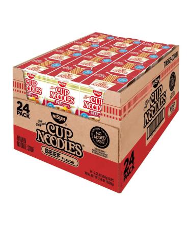 Product of Nissin Cup Noodles Beef Flavor Soup, 24 pk./2.25 oz. Biz Discount 2.25 Ounce (Pack of 24)