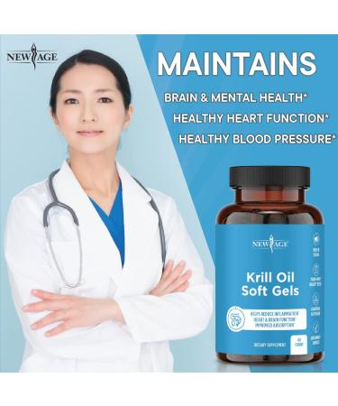 Antarctic Krill Oil 1000mg 2 Pack - Omega 3 6 9 with Astaxanthin - EPA DHA - Pure & Mercury Free - Non GMO - Gluten Free - by New Age - Buy Online on GoSupps.com