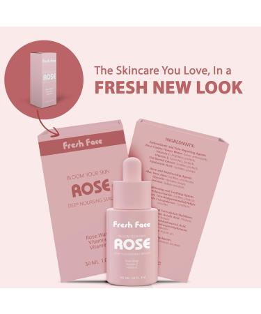 Face Fresh Vitamin C & E Serum with Rose Water | Hydrating & pH Balancing for Bright Moisturized Acne-Prone Skin 1oz/30ml - Buy Online on GoSupps.com