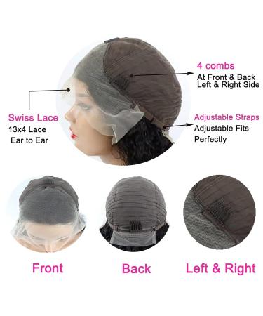 Short Curly Bob Human Hair Wig | 13x4 Lace Frontal | Pre Plucked & Glueless | 150% Density | Natural Black 10 - For Black Women - Buy Online on GoSupps.com