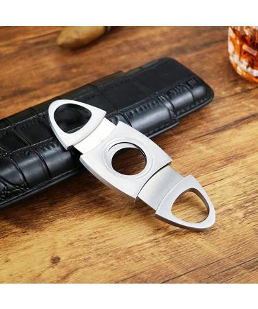 Cigar Boxs Humidors Portable Cigar Case Humidor 2-Finger Travel Cigar Tube Cigar Holder with Stainless Steel Cutter Cigar Gift Set for Man A 17.5X6.5X3.3Cm - Buy Online on GoSupps.com