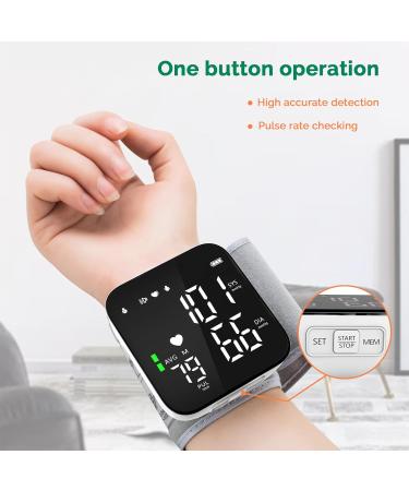 Rechargeable Digital Wrist Blood Pressure Monitor - Automatic Talking Portable with Full LED Display & Carrying Case for Home Use - Buy Online on GoSupps.com