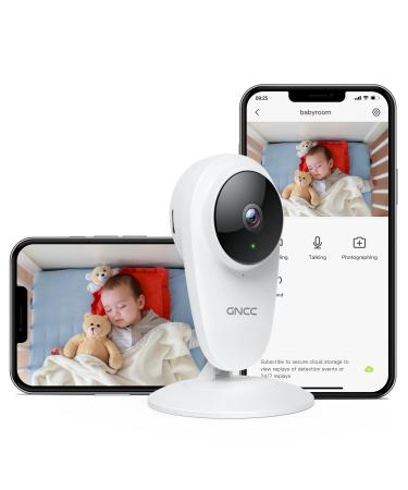 GNCC 1080P Baby Monitor for Newborn Smart Indoor Camera with Night Vision Crying/Motion/Sound Detection Real-Time Alerts Two-Way Audio Remote Control Works with Alexa SD&Cloud Storage C1 C1pro