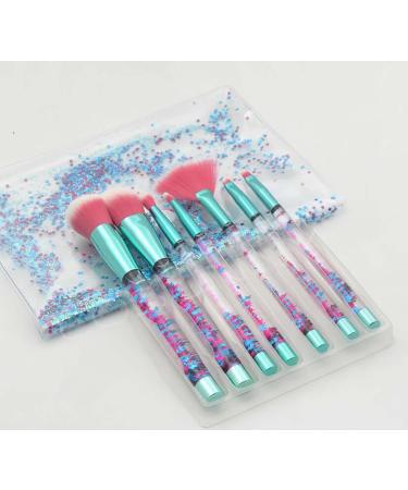 Shop Glitter Makeup Brushes Set for Girls - 7pc Sparkling Foundation Lip Eye Shadow Eyebrow Blush Powder & Fan Blender Brushes - Buy Online on GoSupps.com