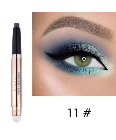 Wismee Dark Green Shimmer Eyeshadow Stick - Eye Brightener Cream Pencil for Makeup, Cosmetics Gift for Women - Christmas Birthday - Buy Online on GoSupps.com