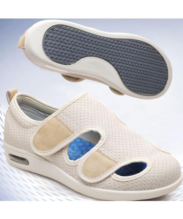 DXDUI Men's Diabetic Elderly Shoes | Large Size Plus | Adjustable for Swollen Feet | Non-Slip Insole & Air Cushion | Black - Size 42 - Buy Online on GoSupps.com
