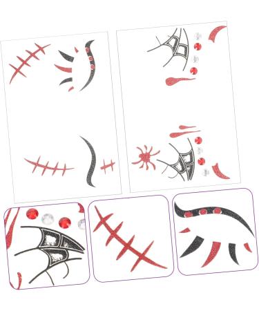 COHEALI 2 Sheets Halloween Decorations Sticker Halloween Temporary for Face for Face Halloween Temporary Face for Diy Eye Patch Plastic Rhinestones - Buy Online on GoSupps.com