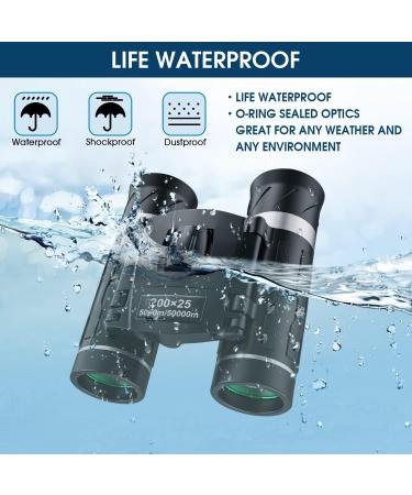 200x25 Compact Binoculars for Adults and Kids  High Powered Mini Pocket Binoculars  Waterproof Small Binoculars for Bird Watching  Hunting  Traveling  Sightseeing  Concert  Theater  Opera Blue Green - Buy Online on GoSupps.com