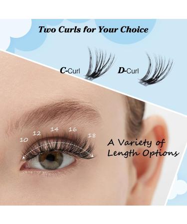 300 Pcs DIY Individual Lash Clusters | Volume Dramatic Look | C-14mm 50D | Self Application at Home - Buy Online on GoSupps.com