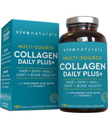 Viva Naturals Multi Collagen Pills - 120 Capsules | Premium Collagen Supplements - Buy Online on GoSupps.com