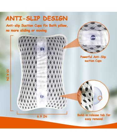 Conbella Luxury Bath Pillow for Tub - Slip Resistant, Waterproof for Neck and Back Support - Relaxing Spa Essential - Buy Online on GoSupps.com