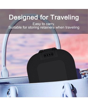 Cute Slim Aligner Case Set with Vent Holes for Invisalign - Retainer Case for Women Men, Includes Removal Tool and Toothbrush (Black) - Buy Online on GoSupps.com