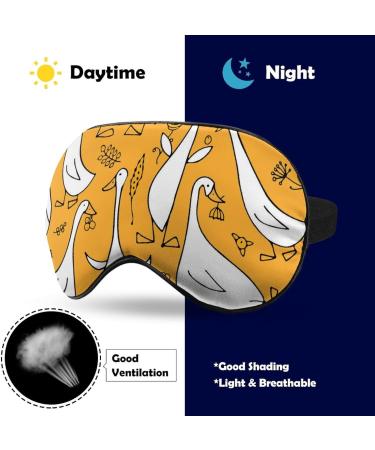 Goose Happy Life Sleep Mask - Adjustable Strap Eye Cover for Sleeping, Blocks Light for Night Travel and Nap - Men and Women - Buy Online on GoSupps.com