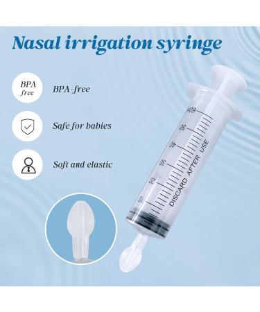 Deepdeem Nasal Irrigator Syringe Sinus & Allergy Relief with Gentle Nasal Irrigation for Congestion Portable Home & Travel Use Includes 10 Saline Flush Packets BPA-Free & Easy to Clean 60ml - Buy Online on GoSupps.com