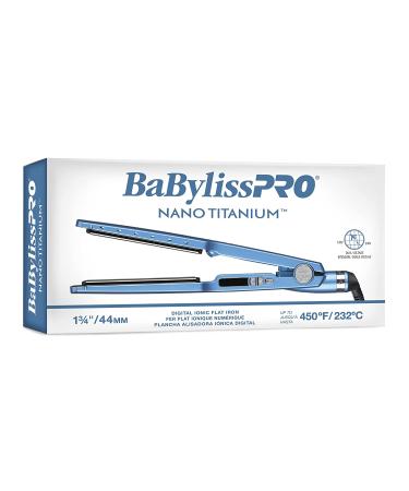 BaBylissPRO Nano Titanium Ionic Straightening Iron 1.75 Inch - Professional Hair Straightener - Buy Online on GoSupps.com