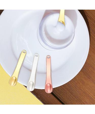 WLLHYF Mini Metal Makeup Spatula Skin Care Cosmetic Spoon Reusable Applicator Beauty Scoop for Facial Cosmetic for Face Mask Cream Lotions Moisturizers 1 Gold+1 Silver+1 Rose gold - Buy Online on GoSupps.com