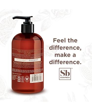 Soapbox Vanilla & Lily Blossom Liquid Hand Soap - Vegan Cruelty Free Cleanser for Bathroom and Kitchen - 12oz Pump Bottles (Pack of 3) - Buy Online on GoSupps.com