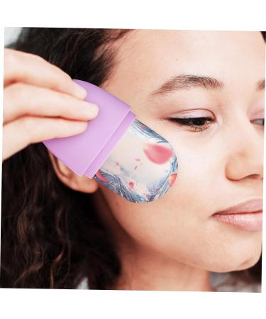 Buy Silicone Face Ice Roller Tray - Facial Massager & Skin Care Tool 11.5x7cm - Purple - Shop Internationally - Buy Online on GoSupps.com