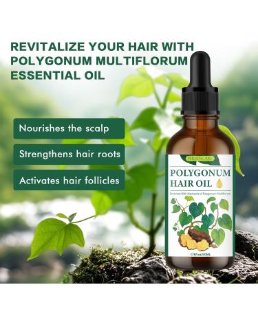 Natural Polygonum Multiflorum Hair Essential Oil | Nourish Scalp Strengthen Roots & Promote Hair Growth for Men & Women - Buy Online on GoSupps.com