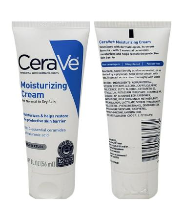 CeraVe Moisturizing Cream Bundle Pack - 19 oz Tub with Pump + 1.89 oz Travel Size - Fragrance-Free - Buy Online on GoSupps.com